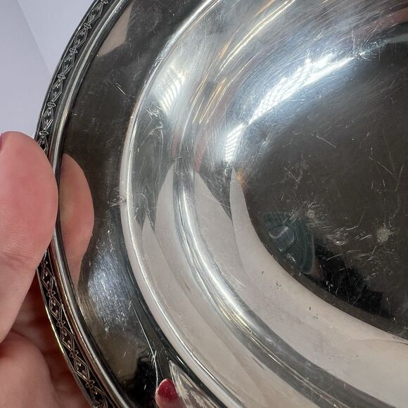 Silver plated Vegetable Serving Platter With Divider and Lid 10”‎ Wilcox - Picture 12 of 16